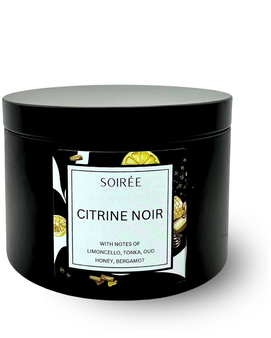 Citrine Noir Double Wick Candle, 12oz